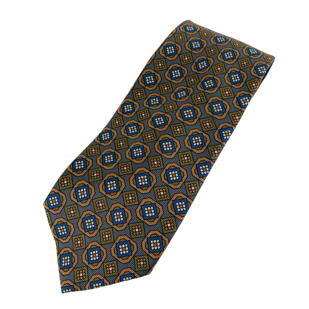 NWT Vintage Alexander Julian 100% Silk Tie Hand Made in USA Italian Fabric